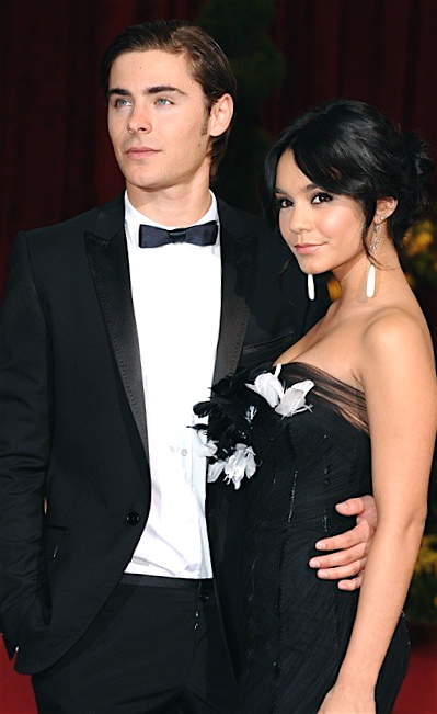 Zac Efron with Vanessa Hudgens at the 81st Annual Academy Awards.