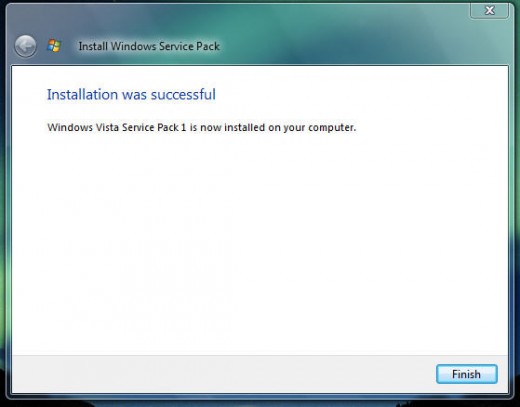 Installation Complete Service Pack 1