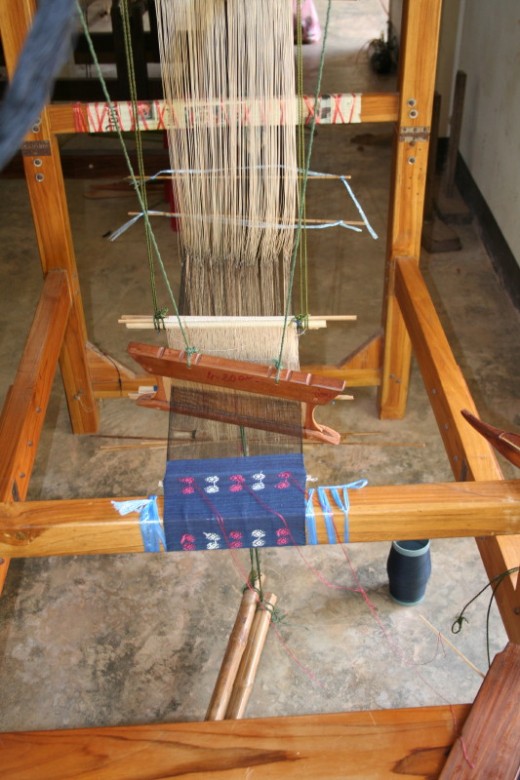 "My" loom ready for weaving