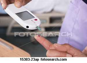 Finger Tip Blood transfered to the Test Strip. Finger Tip Blood transfered to the Test Strip.