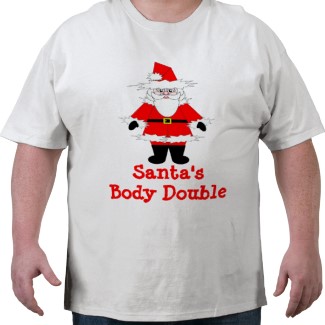 Santa's Body Double Christmas T Shirt