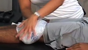 Pain Relief (ICE Placed over the Knee)
