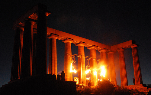 Beltane on Carlton Hill - fiery start, Edinburgh     *Debs* @ flickr