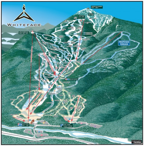 Diagram of trails at Whiteface