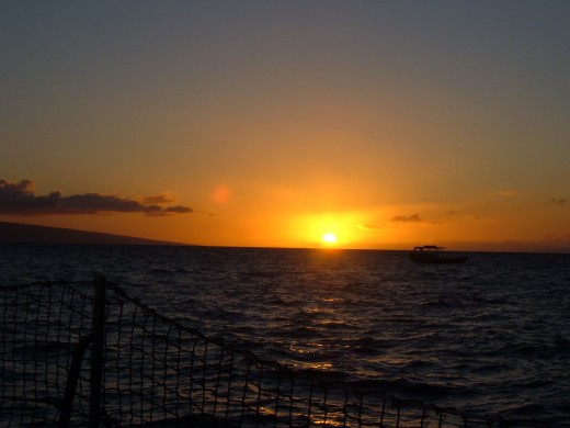 This photo was taken on an evening sailboat cruise off the coast of Maui.