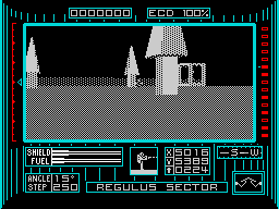 Excellent 3D rendering in Dark Side on the ZX Spectrum