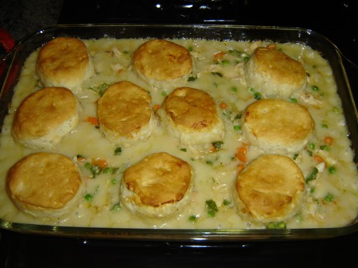 Homemade Chicken Stew With Biscuits