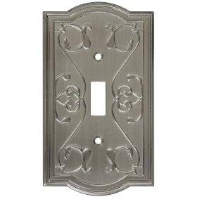 Silver switch plate cover