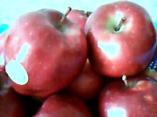 The fiber content of an apple helps regulate bowel movement and may reduce the risk of colon cancer.