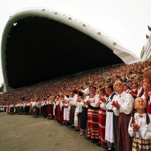 Estonia's biggest event, The Song Festival, bringing together more than a 100 000 people from all around Estonia