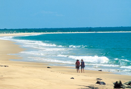 Walk on Casuarina Beach one of the vast beaches around Darwin