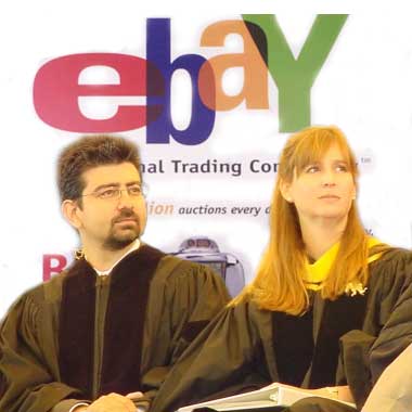 Owner and Chairperson of E-bay,Pierre M. Omidyar a French born Iranian-American entrepreneur and his wife