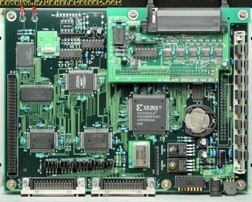 Computer circuit board resembles the aerial view of the city, different variety of semiconductors to make a useful software in our daily life