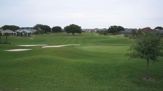 18th green at Tierra Del Sol course in The Villages.