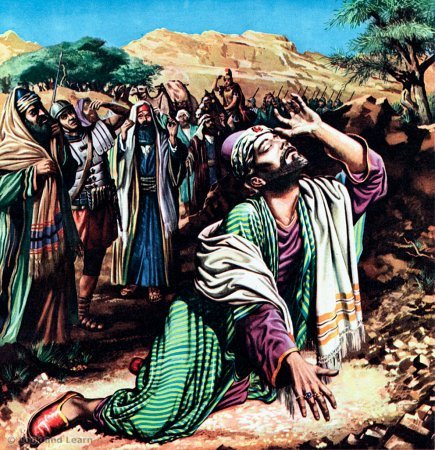 On the road to Damascus, the risen Lord Jesus Christ came down to earth from His throne in Heaven, and confronted Saul.