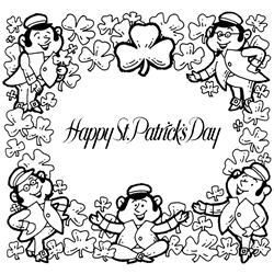 St. Patrick's Day coloring page images copyright © Dover Publications