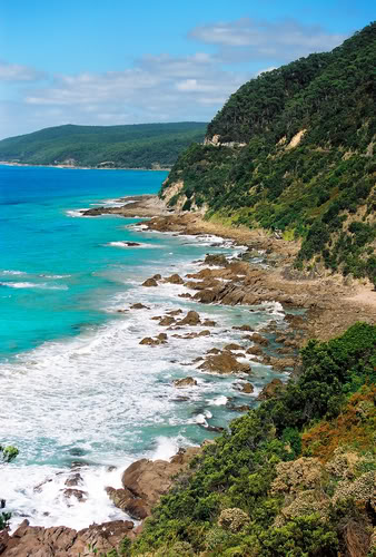 View of the Great Ocean road