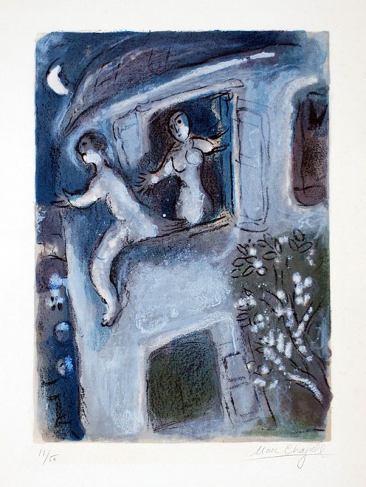 David saved by Michal by Chagall