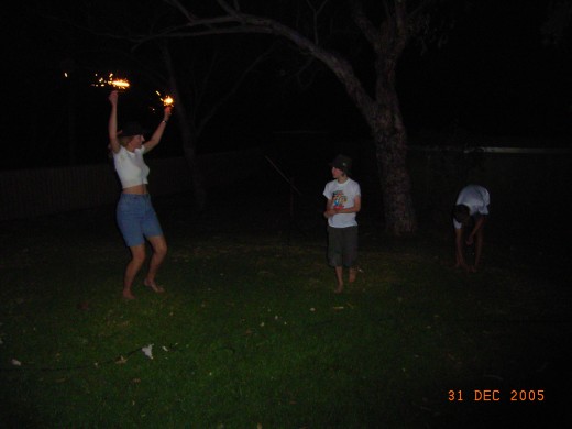 Celebrating New year on our backyard to dance and sing and be grateful for our good life.