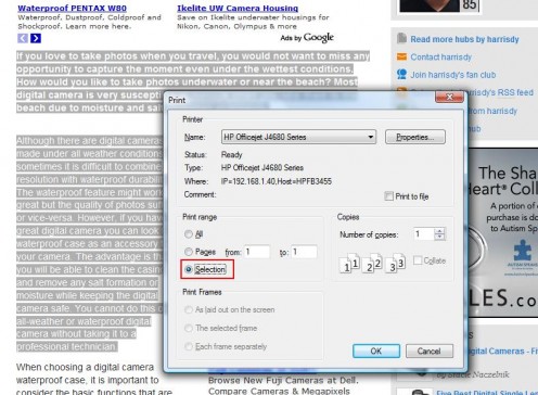 Selective printing