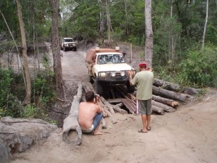Even the dry season is hard going up here. That is quite a deep crossing as you can see.