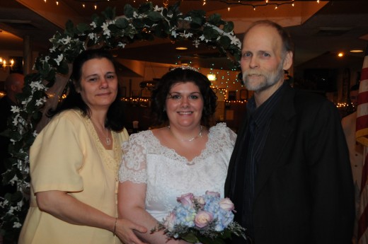 My parents and I the day I got married, the day before my dad went into the hospital last time