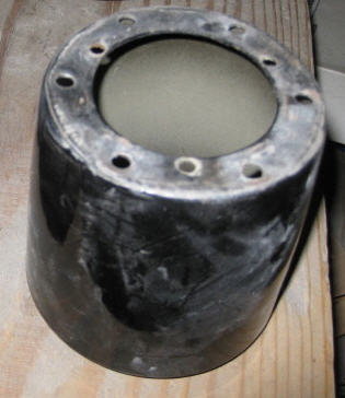 Adapter for non-telescopic shaft. Wheel is riveted onto this forming one unit.