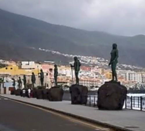 Guanche menceyes on the Candelaria sea wall