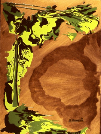 AMORPHOUS ANDROMEDA - fluidism original painting, Robert Kernodle, 2000