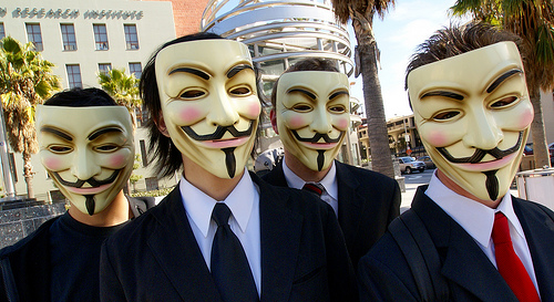 People act strange when other can't see their faces.