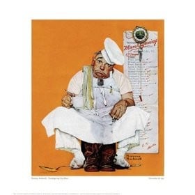 Thanksgiving Day Blues Giclee Poster Print by Norman Rockwell from Amazon.com