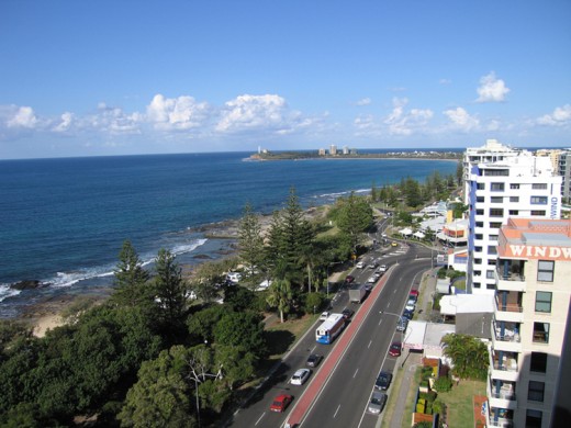 A view from an apartment at Mooloolaba on the Sunshine Coast