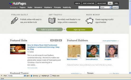 This is not HubPages.com. This is the home page at shophq04.info on 2009-Nov-21.