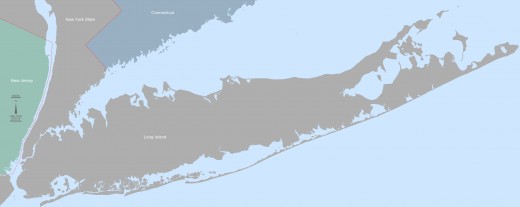 Map of Long Island, New York by Timo Forchheim.  Source Wikimedia Commons. 