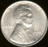 1943 Silver Penny - Made Out Of Steel, Coated With Zinc, To Save Copper For War Efforts At The Time