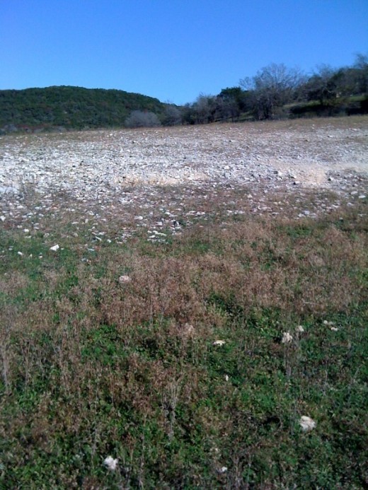A dry area of Lake Travis