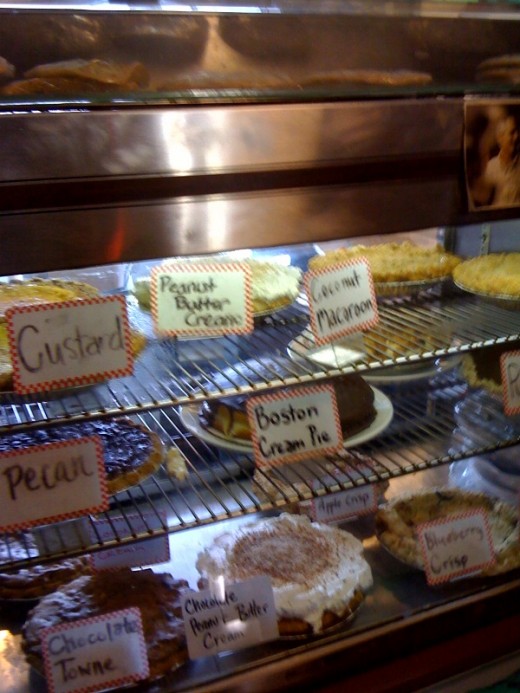 A small cafe in the Amish area outside Fort Wayne, Indiana.  The desserts were awesome!