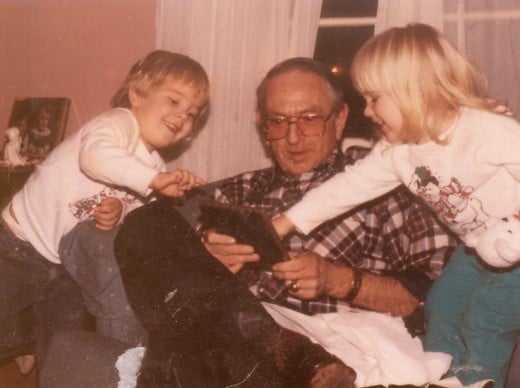 My dad with two of my kids around the time of this story