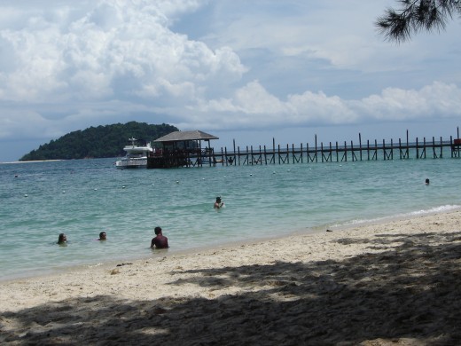 Snorkeling off the beach