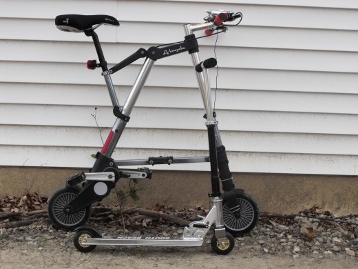 A-bike with test scooter preview vehicle.
