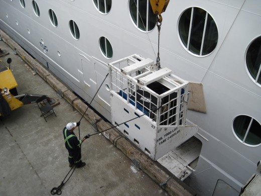 Loading Luggage on to a Cruise Ship