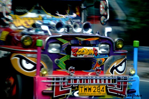 Front decorations on the jeepney