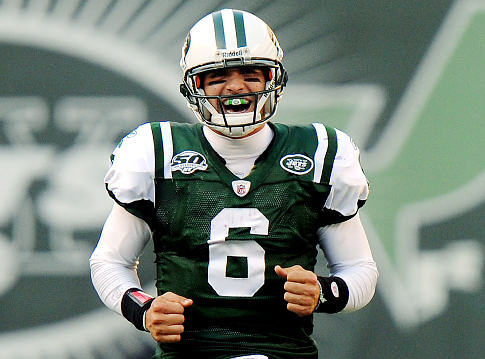 New York Jets quarterback Mark Sanchez has a lot to be excited about as the Jets beats the Panthers