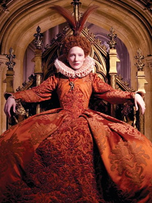 cate Blanchett as Queen Elizabeth in the movie with the same title