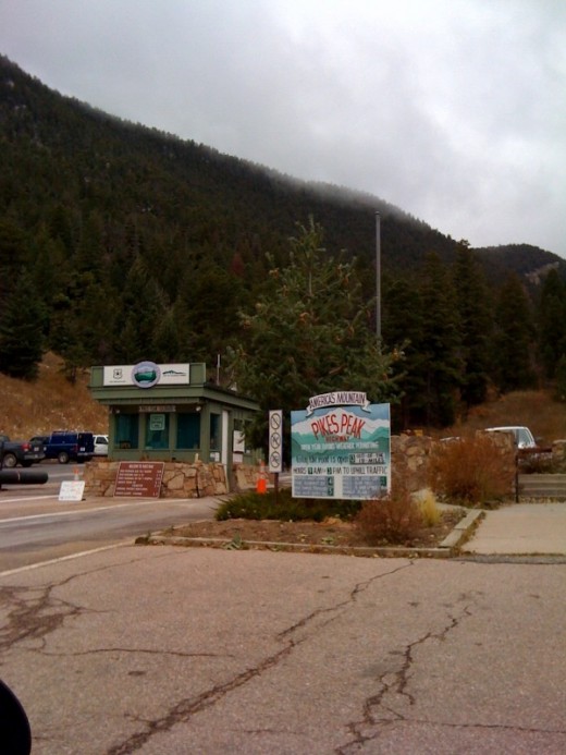 The entrance to the park at Pike's Peak. 