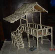 A traditional house miniature made of recycled newspaper (Image: ester-journey.blogspot.com)