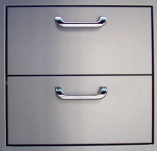 double drawer for grill island installation