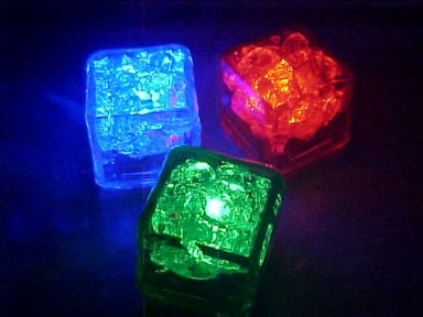 Flashing ice cubes