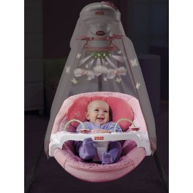 Pink Papasan baby cradle swing