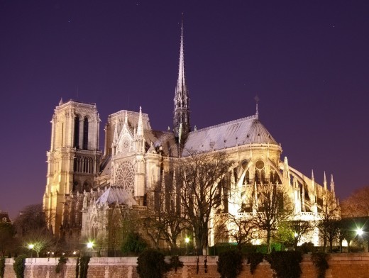 NOTRE DAME CATHEDRAL AT NIGHT